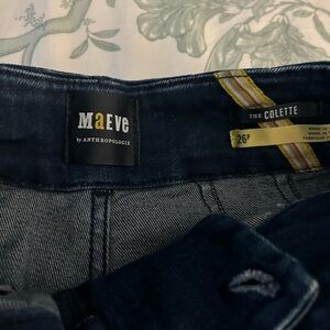 Anthropologie Maeve Collette Dark Blue Jeans 26 Petite